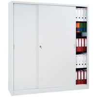 Self-assembly cabinet with sliding door - Tall - Width 160 cm - Manutan Expert