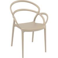 Mila Stylish Arm Chair – Outdoor, Stackable, Multiple Colours - Zap