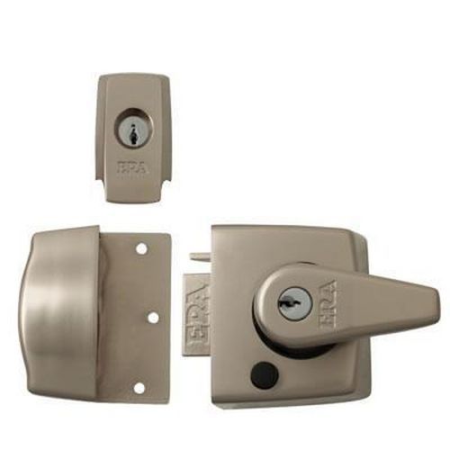 ERA BS3621:2004 Double Locking Nightlatch - 40mm Backset - Satin Nickel ERA BS3621:2004 Double Locking Nightlatch - 40mm Backset - Satin Nickel